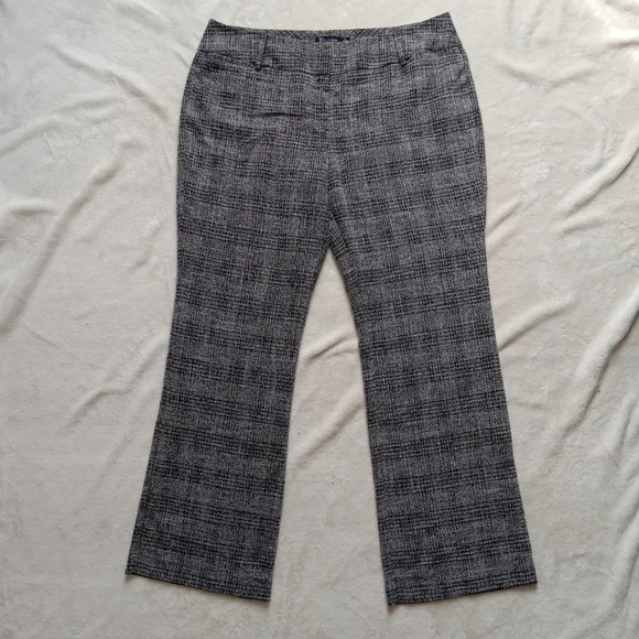 7th Ave NY&CO Black & Gray Knit Wide Leg Trousers size 18 - Picture 2 of 12